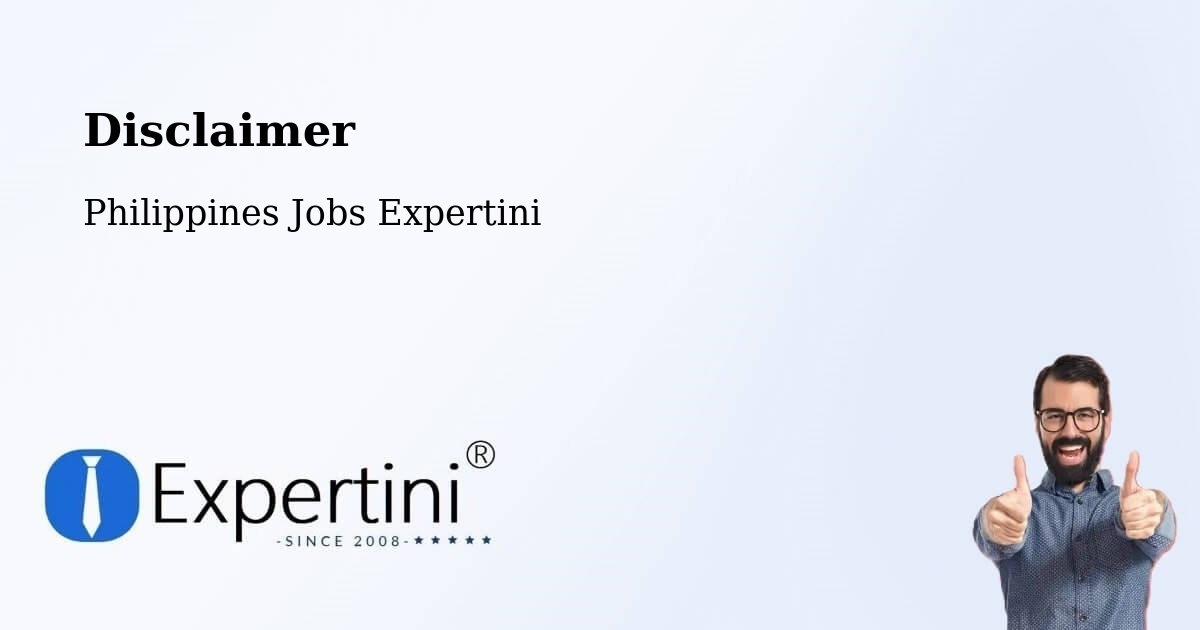 Disclaimer – Bulacan - Philippines Jobs Expertini